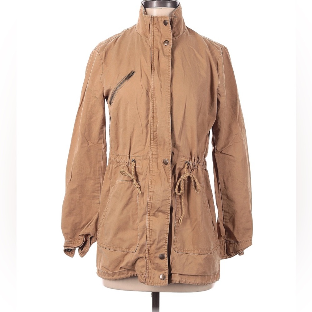 Forever 21 Tan Utility Jacket with Adjustable Waist